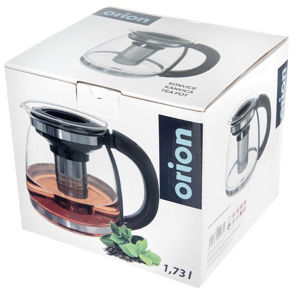 Heat-resistant glass teapot with infuser 1.73 l