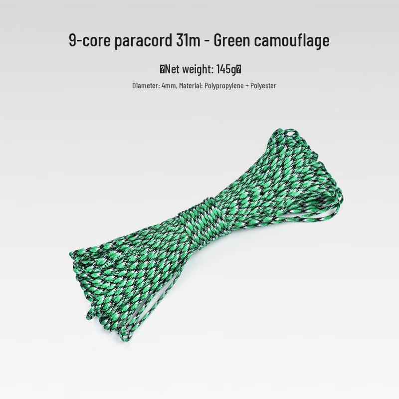 Huachengzhen Outdoor Green Camouflage 9-Core Paracord