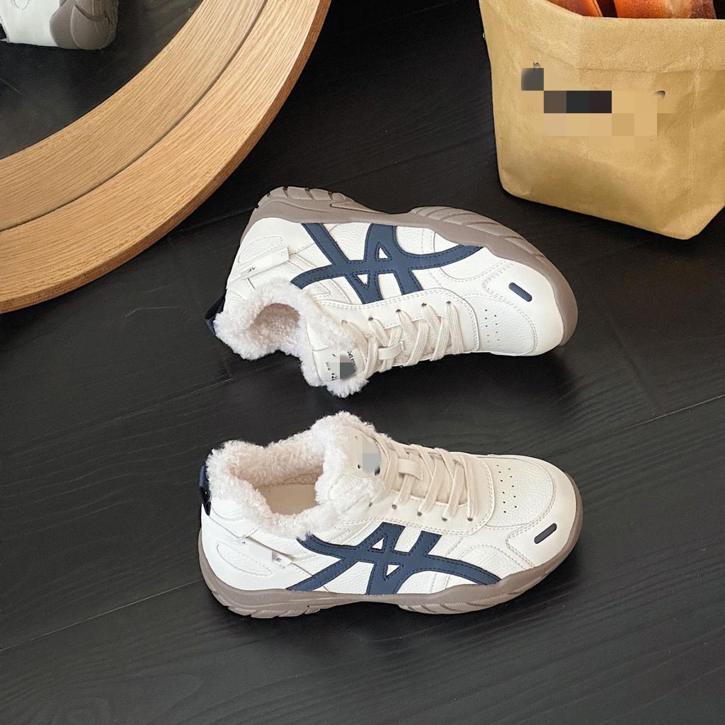 Fleece Explosion Heightening Moral Training Shoes Platform White Shoes Casual Sports Dad Shoes