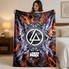 Linkin Park Druck Flanelldecke Gemütliche Leichte Plüschdecke für Bett Sofa Haushalt