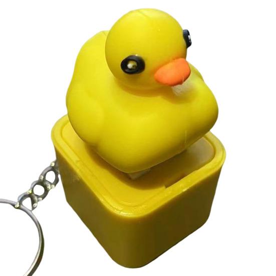 Lizard Button Keychain Fidget Toy with Sound LED Lights Stress Anxiety Relief Frog Keyboard