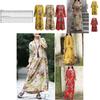 Vintage Women Casual Boho Dress Maxi Loose Long Cotton Dress Floral Sleeve Linen
