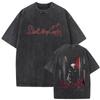 Game Devil May Cry Dante Retro Washed T Shirt Men Women Vintage Gothic Oversized Tshirt Mens Casual Cotton Tshirts Streetwear
