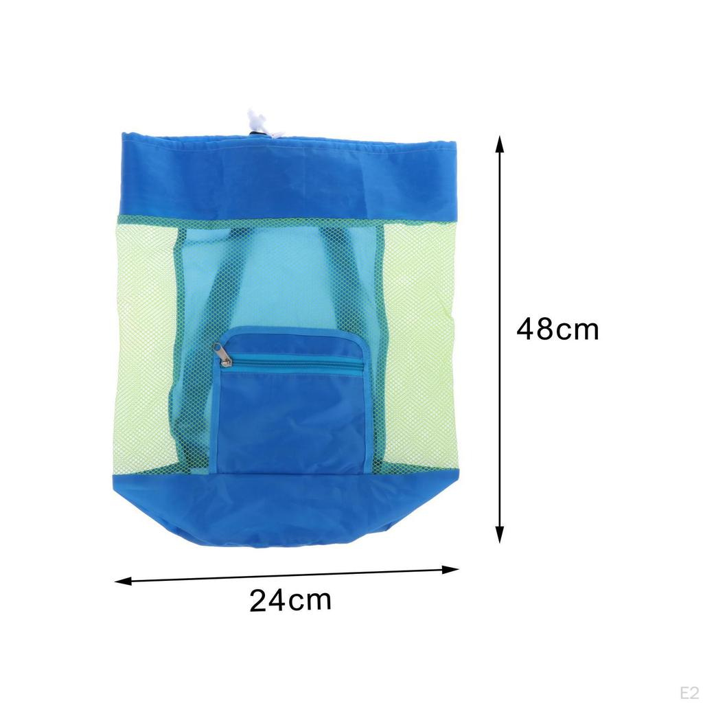 Beach Bag Collection Adjustable Carry Straps Sand Toy Shell Mesh