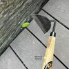 Kuzokichi All-Steel T-Hoe: Versatile Small Hoe for Weeding, Planting, and Gardening In Vegetables & Flowers - Half-Moon Japanese Garden Tool.