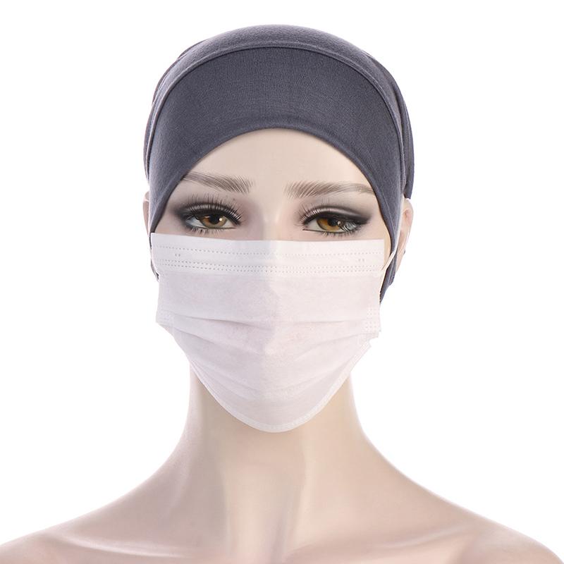 Hijab Jersey Muslim Women Under Hijab Cap with Ear Hole Inner Hijab Cap Round Forehead Underscarf Bonnet Turbante Mujer Hat