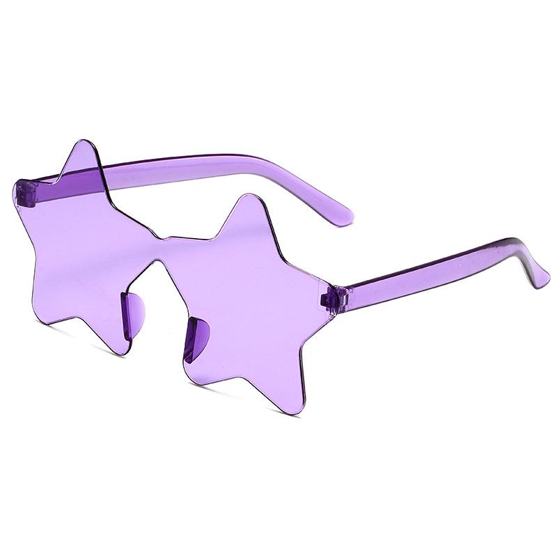 Trendy Multi-Color Star Frameless Sunglasses for Parties & Beach