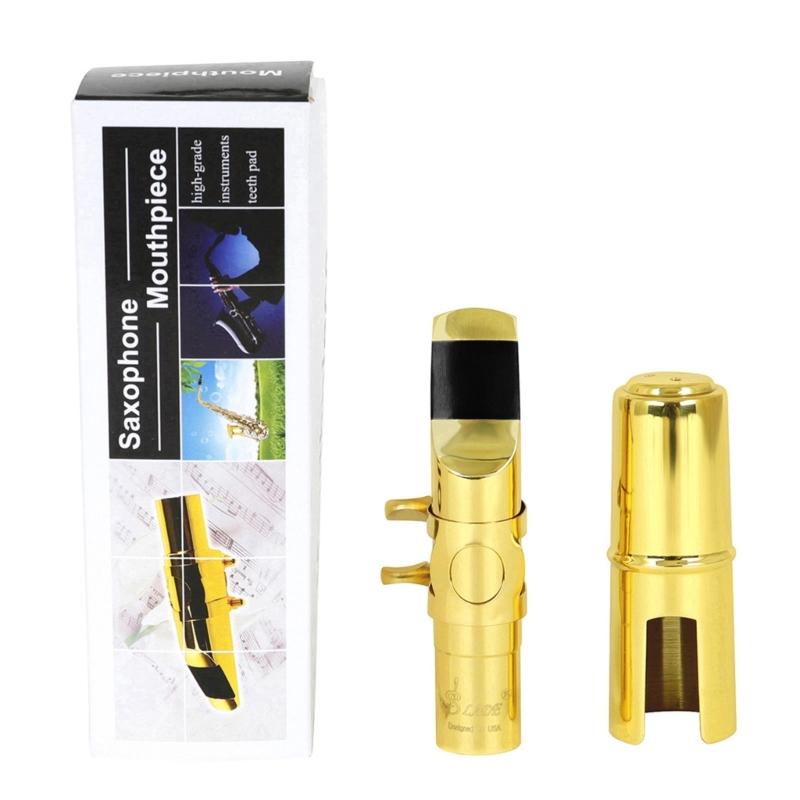 

Metal Sax Mouthpiece Professional Brass Construction Improved Acoustics Performances Mouthpiece Perfect for Musicians