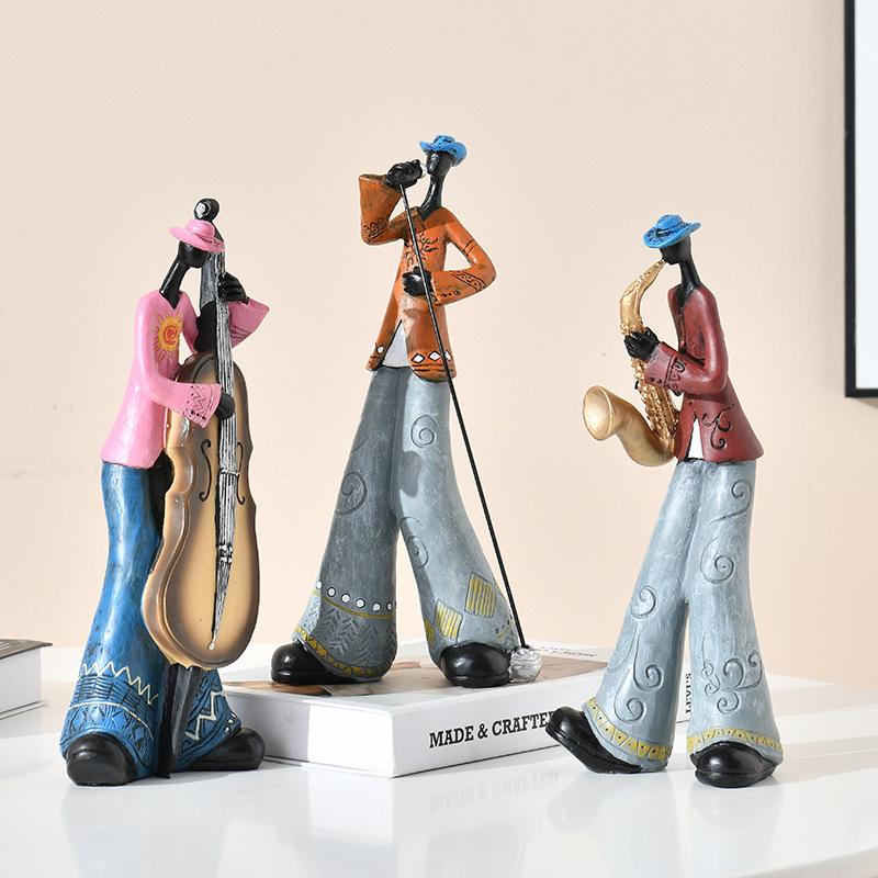 Creative Retro Band Art Ornaments Music Characters Living Room Bookshelf TV Cabinet Wine Cabinet Light Luxury Decoration Decoration Decoration