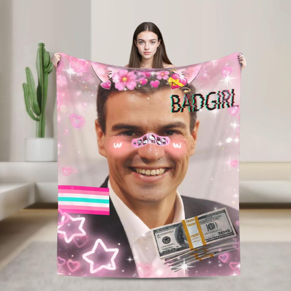 Pedro Sanchez Spain PSOE Blanket Quality Warm Soft  Bedding Throws Winter Picnic Couch Chair Sofa Bed Fashion Bedspread