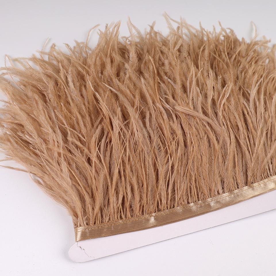 13-18CM 6M Ostrich Feather trim Cloth Belt for sewing DIY feather ribbon fringe Wedding dress clothes decoration