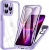 Hensinple iPhone 13 Pro 6.1" 360 Case with Film and Transparent Back