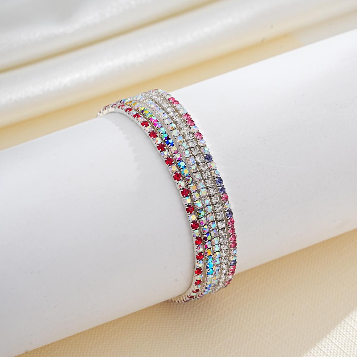 Dopamine Gemstone Bracelet: Women s Summer Rhinestone Colorful Lux Jewelry