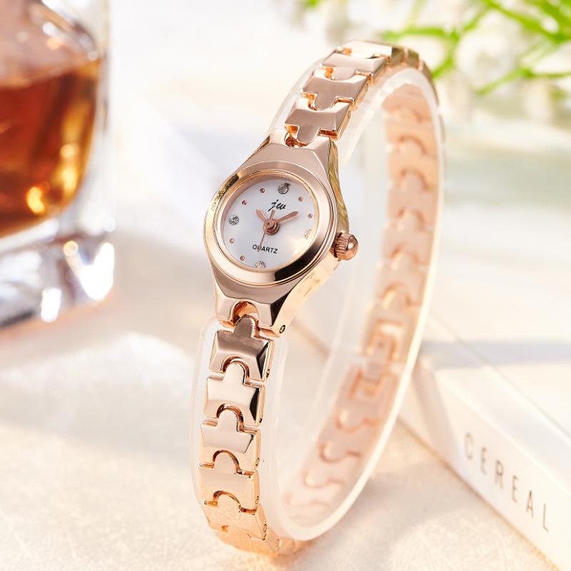 

Korean Style Ladies Thin Strap Bracelet Watch - Elegant Steel Band, Small Dial for Students