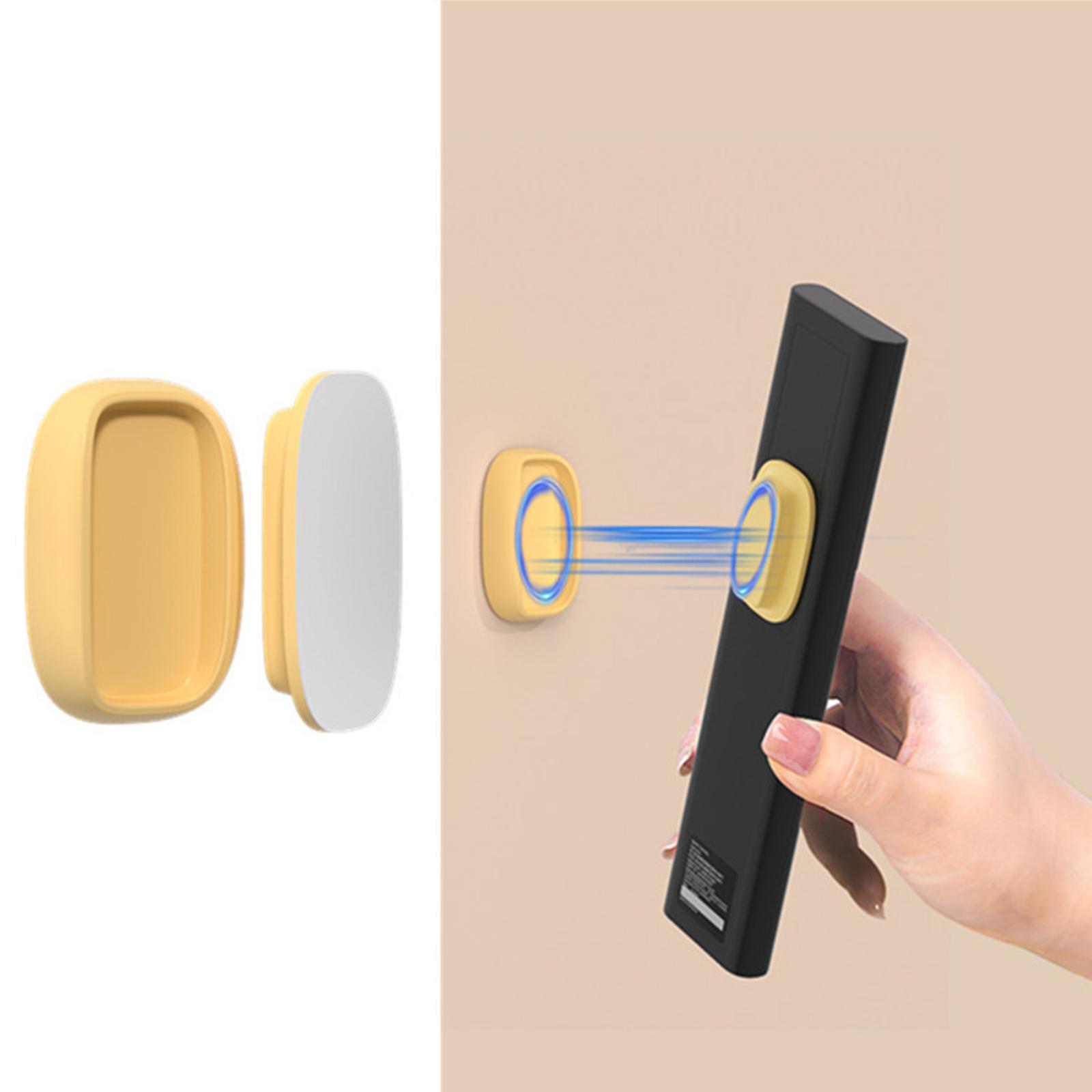 

Silicone Magnetic Remote Control Holder, Counts Wall Mounted Self-adhesive Tv Remote Holder, Key Hooks For Storage, Home Organizer One Size жовтий