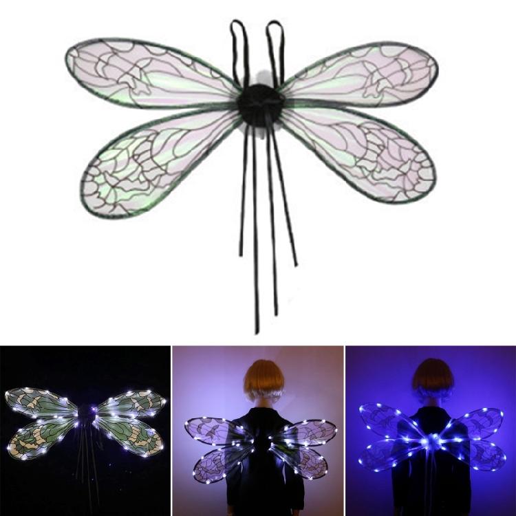 Zikadenflügel Libellenflügel Halloween-Kostüm Flügel Glitzernde Engelsflügel Leuchtende Elfenflügel Prinzessinnenflügel