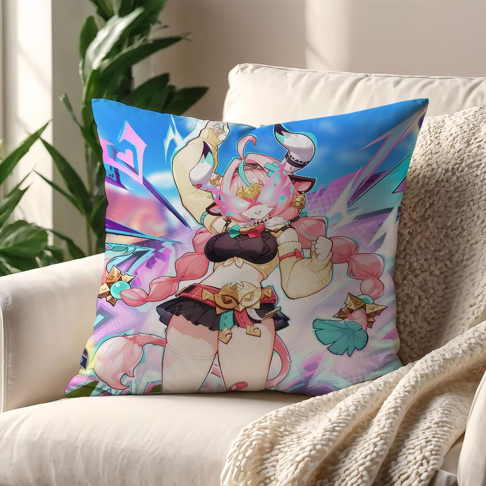 Game Varesa Genshin Impact cushion cover Pillow Cover Decoration Room Home Sofa living Office Car Nordic Simplicity