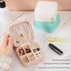 PU Leather Mini Jewelry Storage Zipper Closure Travel Jewelry Box Ring Organizer  Display Box