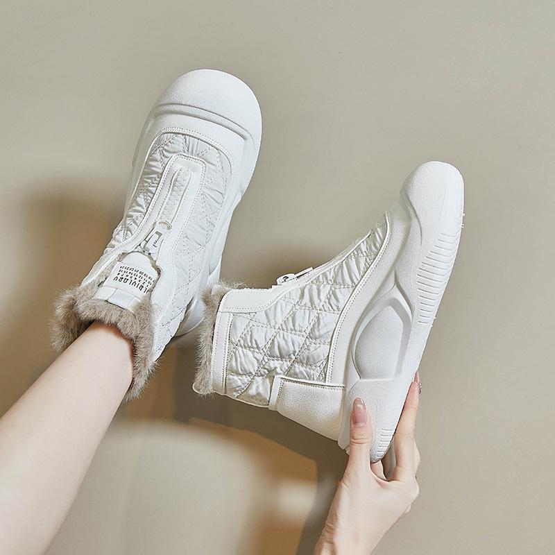 Fleece High-top Snow Boots for Women's Winter New Student Ins Korean Version of Warm and Casual Thick Bottom XW5812