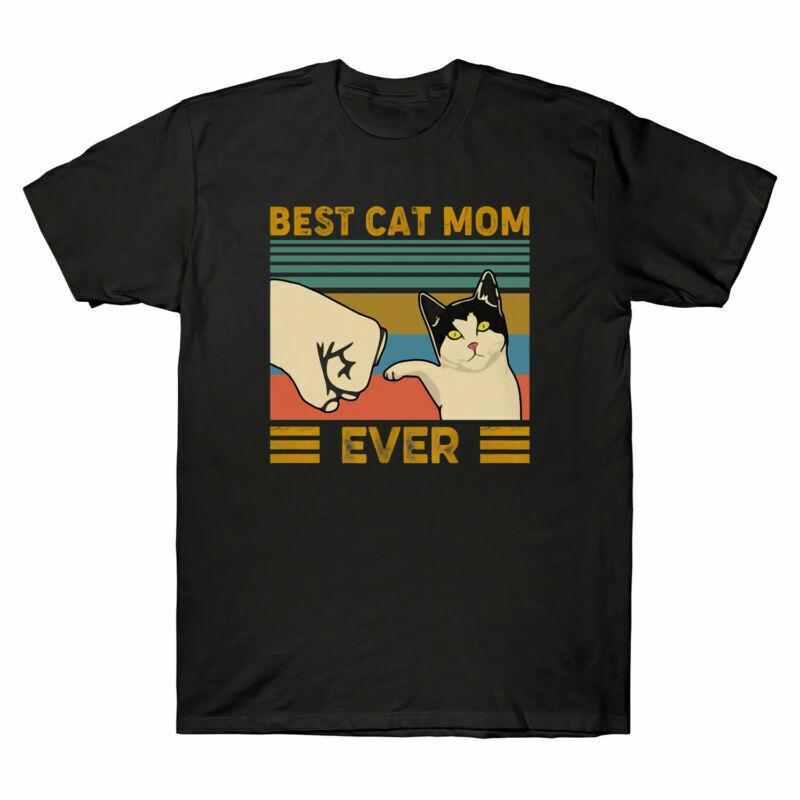 Lover Best Tee Shirt Top T Vintage Bump Cat Funny Unisexs Ever Cotton Mom Cat Fit S