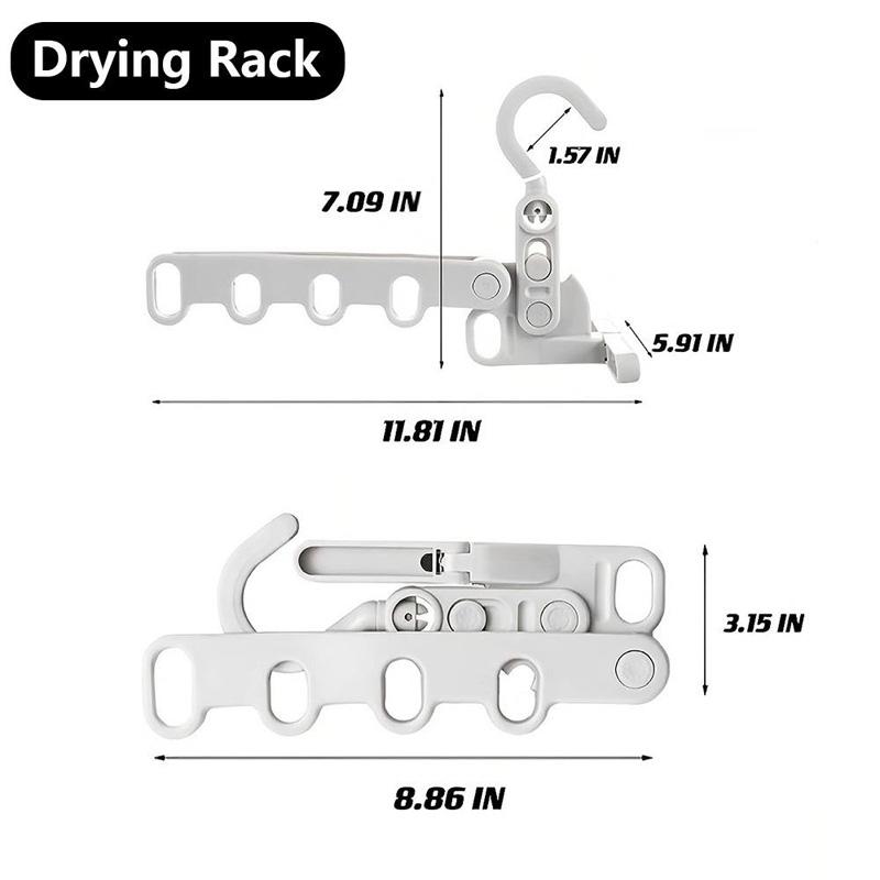5 Holes Folding Clothes Drying Rack Hangers Foldable, Laundry Room Hanging Rack with Outdoor Camping Travel, Hotel Apartment, Student Apartment