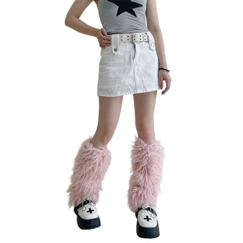 Plüsch-Beinwärmer Heiße Mädchen-Accessoires Hohe Wadenstiefel-Socken Abdecksocken