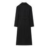 2025 Fall/Winter Women's Elegant Waist-Cinching Wool Blend Coat with Padded Shoulders