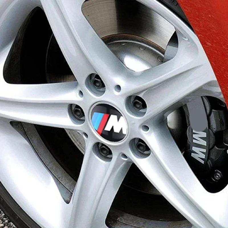 2026 Hot 4Pcs 56mm 65mm Car M Logo Style Hub Center Cover Sticker Accessories For BMW M Power M3 M4 M5 X3 X5 E34 E65 E39 E60 G80 G82 G83 E6