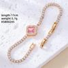 Copper inlaid zircon clover women's bracelet
