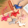 1Pc Men'S Car Dachshund Keychain Pu Leather Dog Keychains  For Women