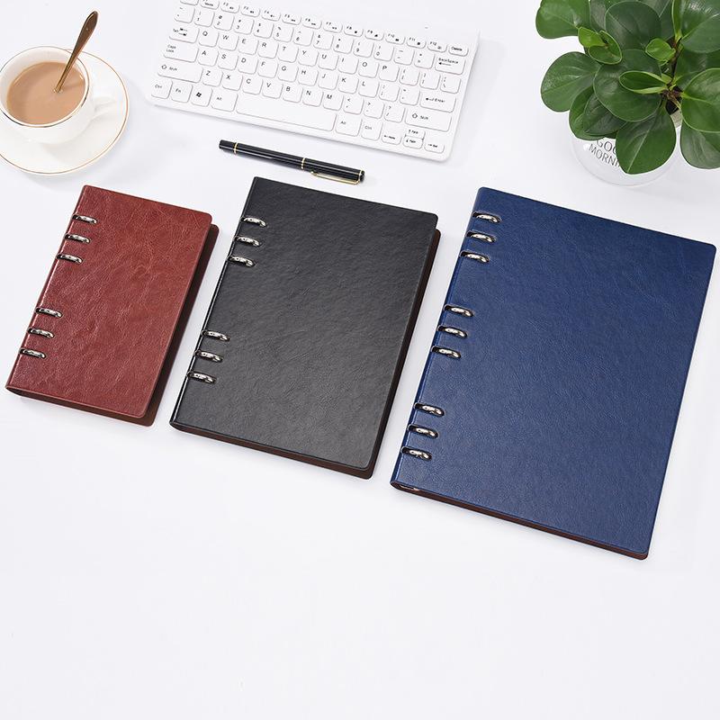 A5 Imitation Leather Loose-Leaf Notebook 100 Sheets Yc-22 Gift Business Office Meeting Record Book Sub-Logo