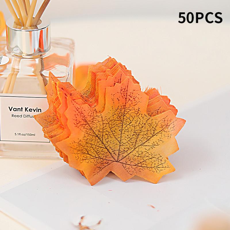 Artificial Maple Leaves Silk Fake Autum Leaves Party Thanksgiving Halloween Festival Autumn Home Decor Wedding Photography Props