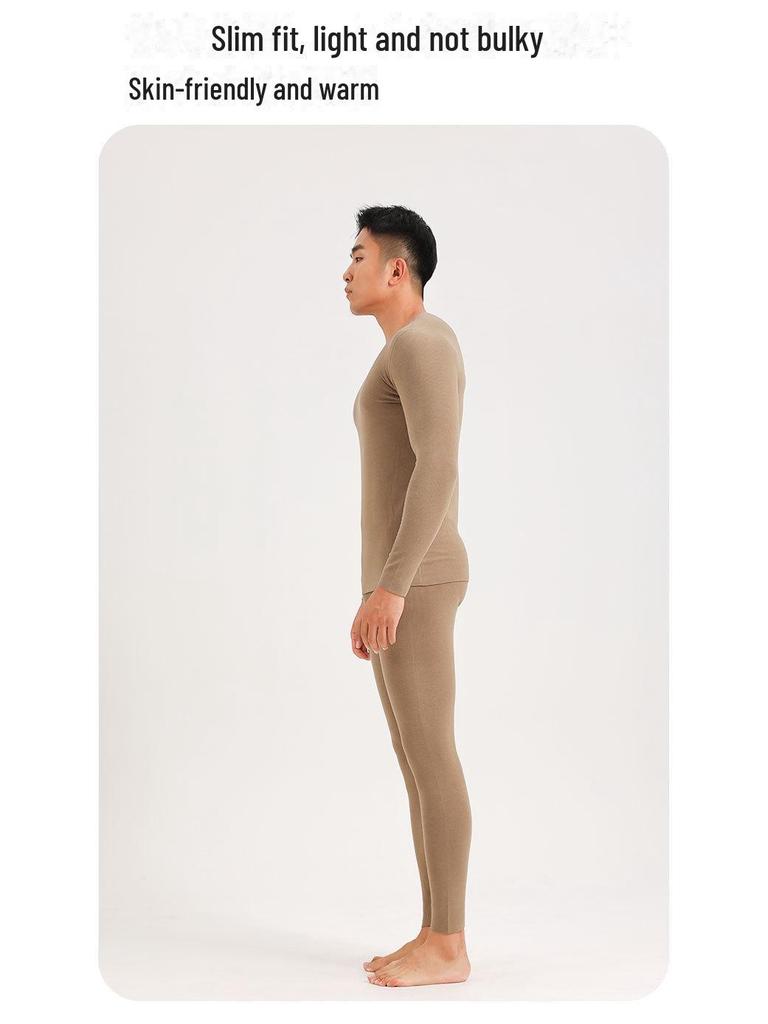 Herren Deutscher Samt Thermo Unterwäsche Set - Nahtlos, Antibakteriell, Übergröße für Herbst/Winter