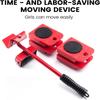300KG Heavy Duty Furniture Lifter Transport Mover Lifter Slides Wheel Easy Furniture Mover Tool Set Wheel Roller Bar Hand Tools