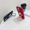 For iPhone 15 Pro Case Kickstand TPU+PC Phone Cover with Mirror