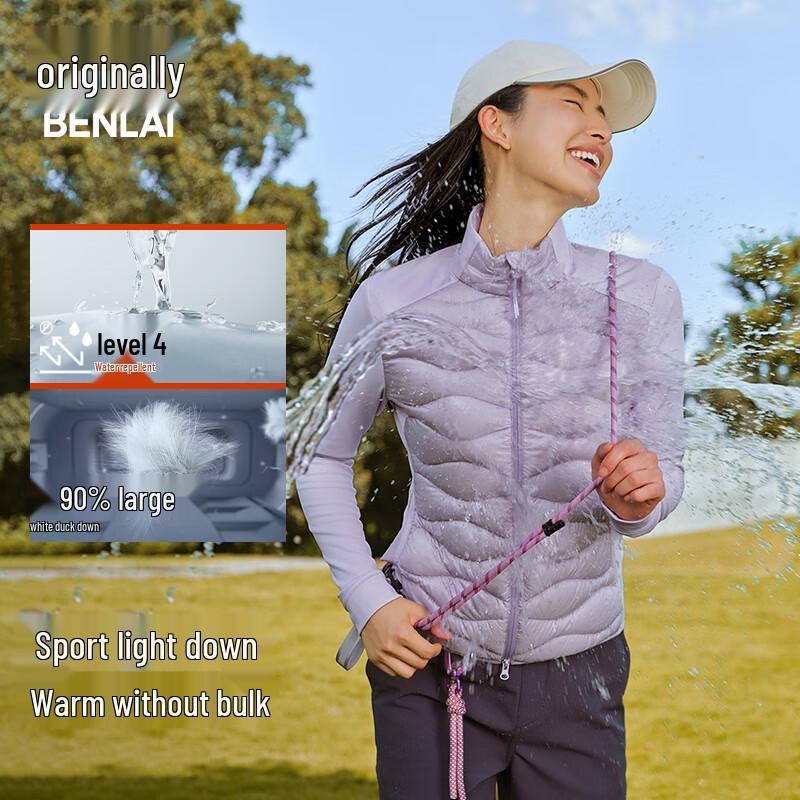 Женская легкая водоотталкивающая пуховая куртка BENLAI M
