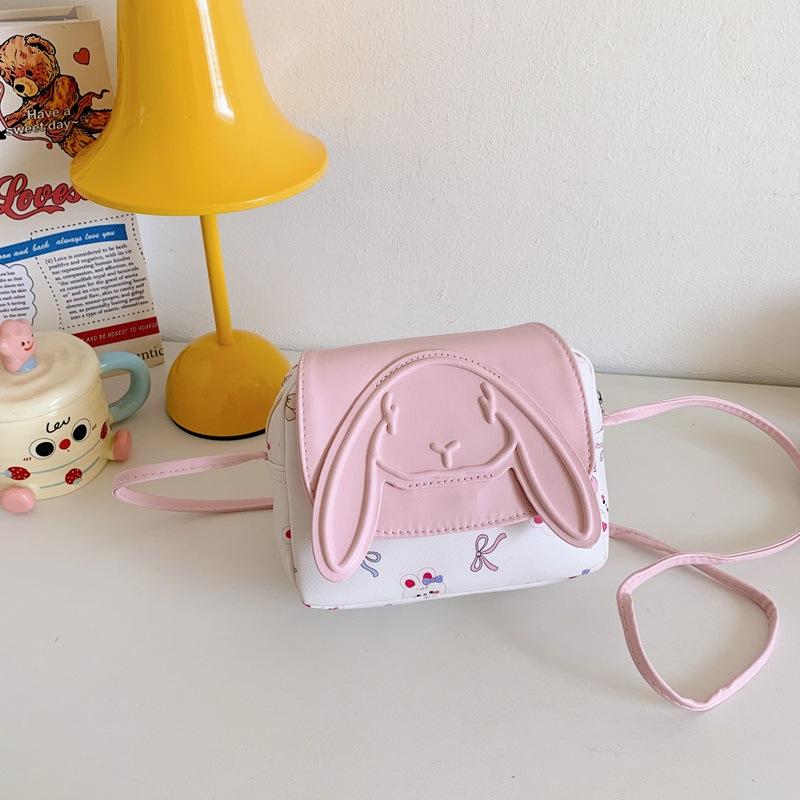 Korean Style Cute Cartoon Rabbit Children's Crossbody Bag - Large Capacity