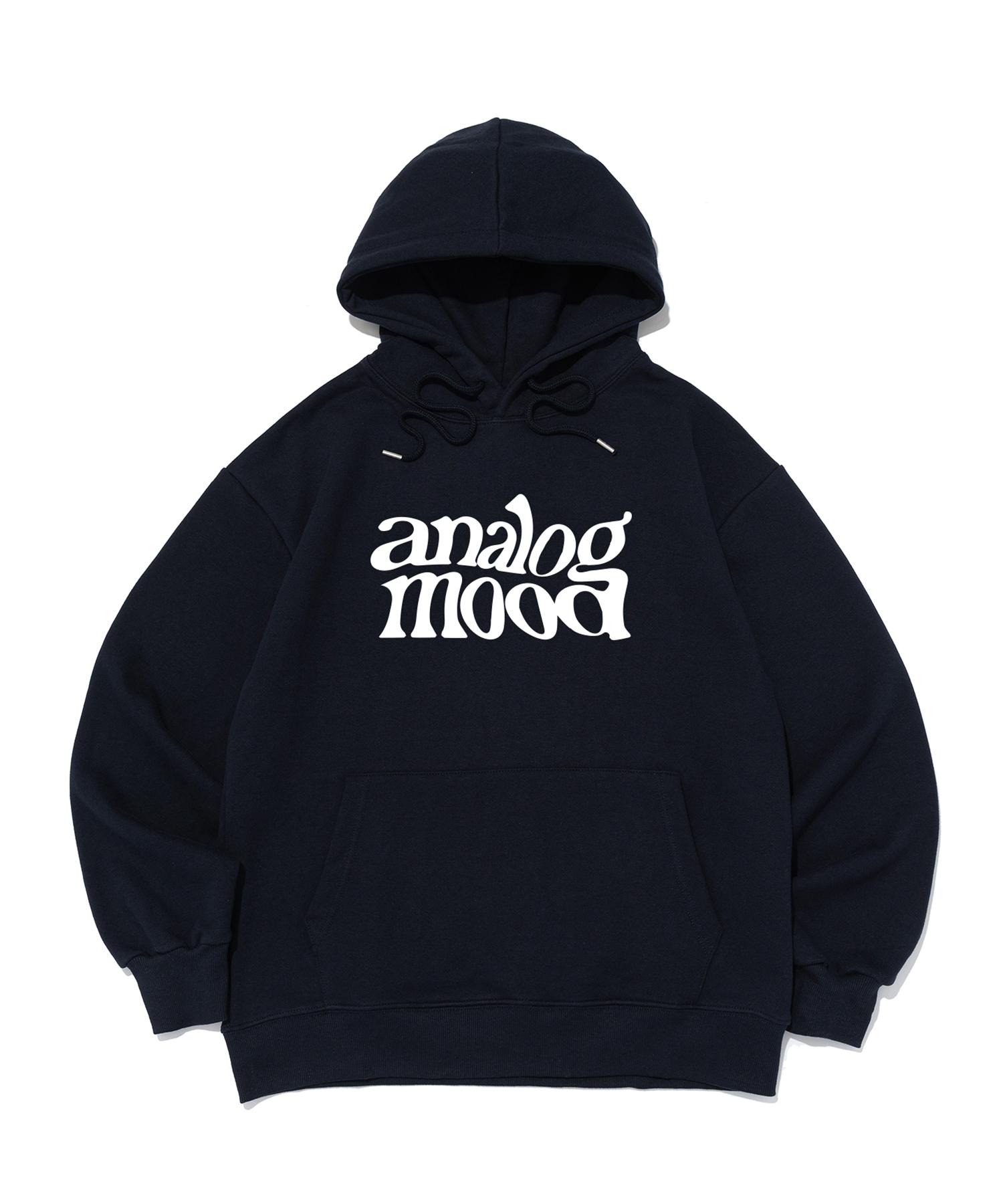 Analog Mood Wave Logo Hoodie (Navy) L (Fleece)