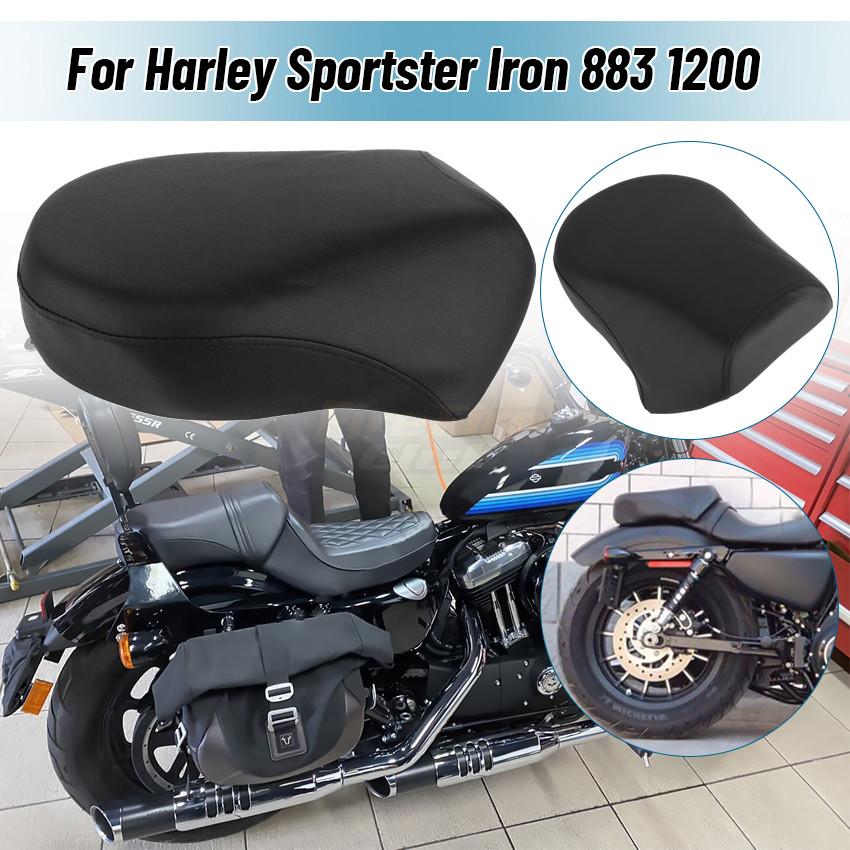 Motorcycle Passenger Leather Rear Pillion Cushion Pad Seat Covers For Harley Sportster 883 1200 Iron 883 XL 2004-2016 Moto Parts