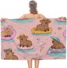 Beach Towel for Kids, Capybara Quick Pool Towel for Girls Super Absorbent Bath Pool Camping Travel Towel Beach Beach Blanket