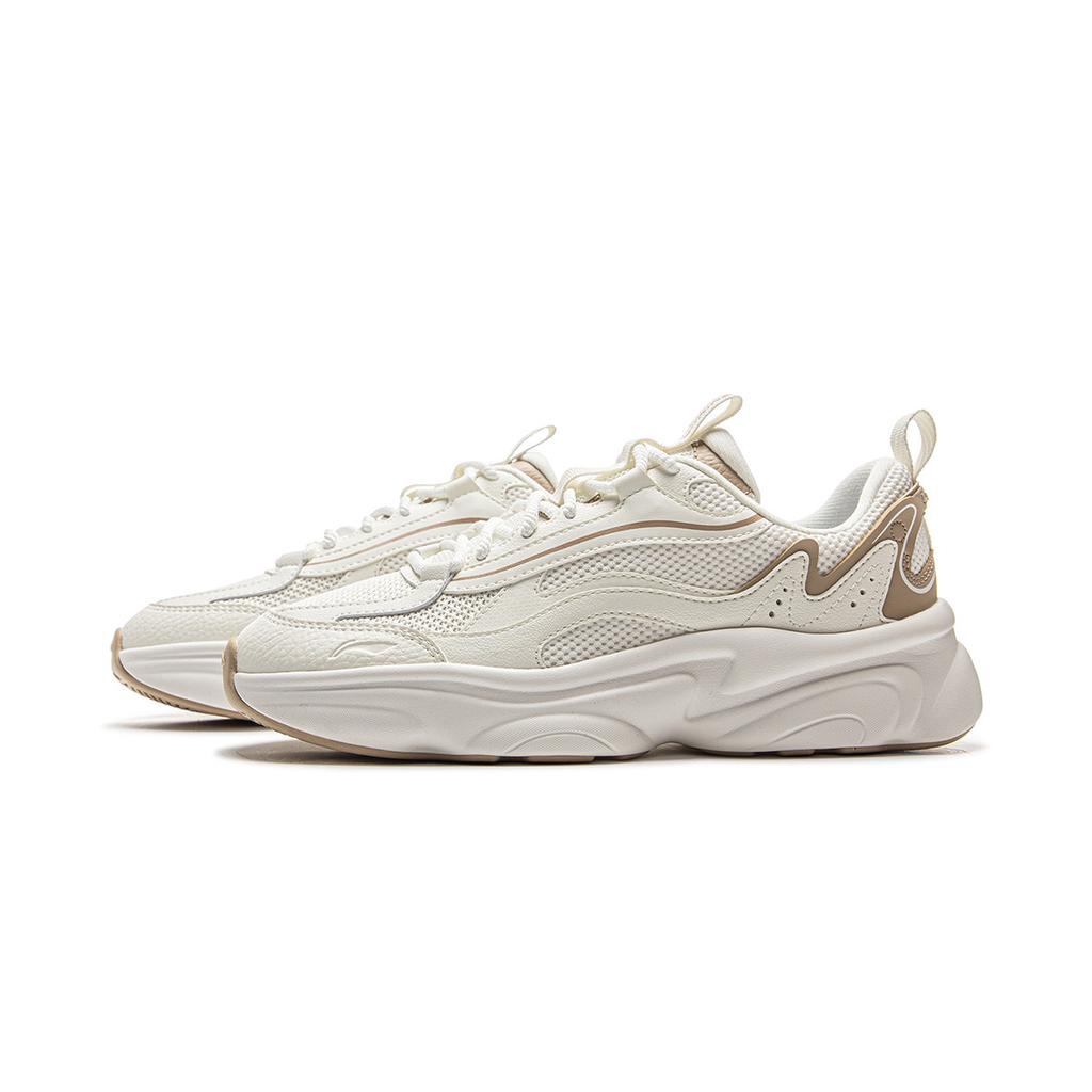 Li Ning Milk Coconut Versatile Retro Thick Sole Fashion Trend Shock Absorption Non-Slip Wear-Resistant Support Low-Top Casual Shoes AGCV130-4