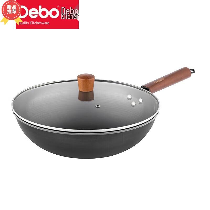 Debo 32cm Non-Coating Refined Iron Wok