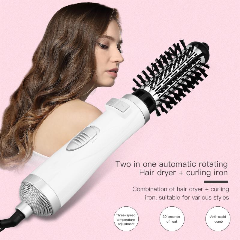Buy Auto Hot Air Brush 3 Gears Hair Curler Heated Comb Brush with Anti