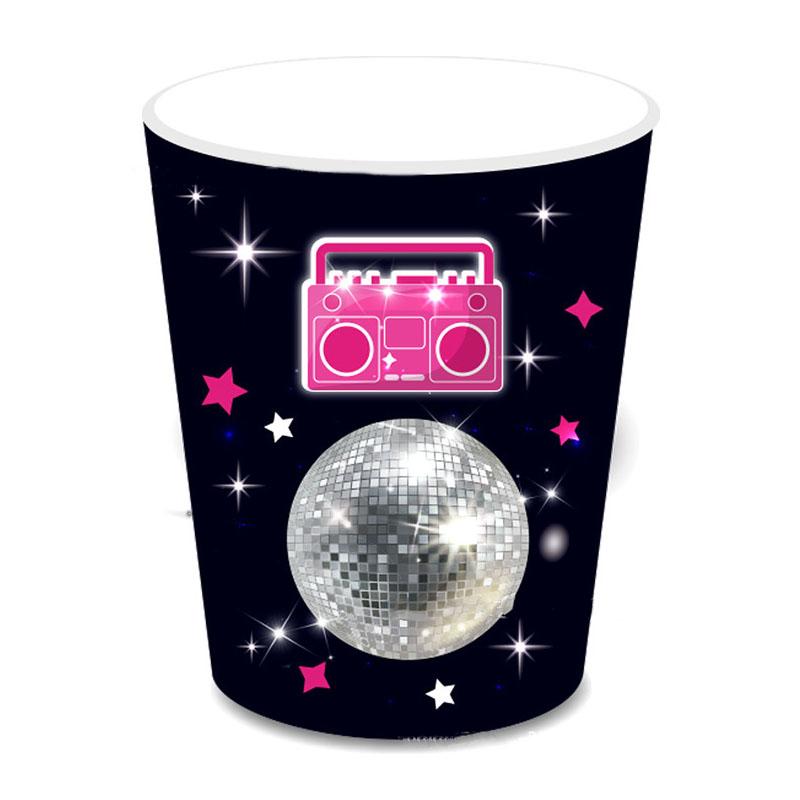Disco Party Disposable Tableware Pink Cowgirl Hat Disco Silver Ball Plates Cups Napkins Adults Girls Happy Disco Party Supplies