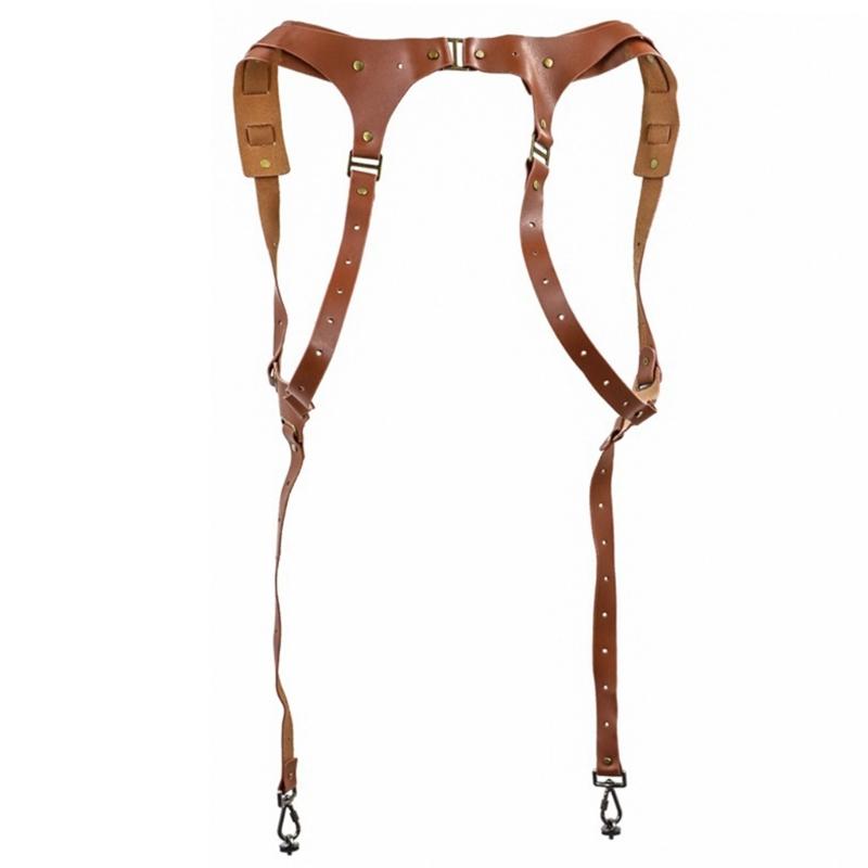 Leather Shoulder Strap for Camera Harness Strap Double Camera  Double Camera Holder for a Perfect Fit Suspenders
