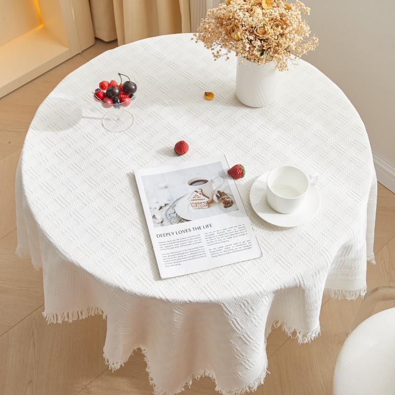 Tablecloth Light luxury fabric Wear-resistant coffee table Premium feeling table mat cloth Dust-proof and non-slip Old coarse cloth Tablecloth ⒐O*⒐O
