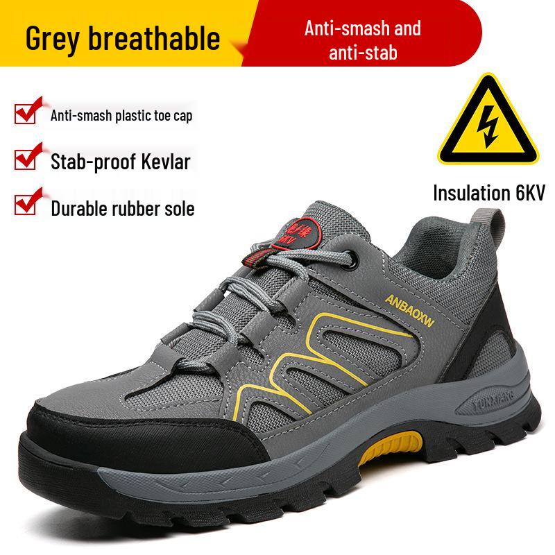 Men's Anti-Smash, Anti-Puncture Safety Hiking Shoes for Long-Lasting Comfort in Outdoor and Construction Settings