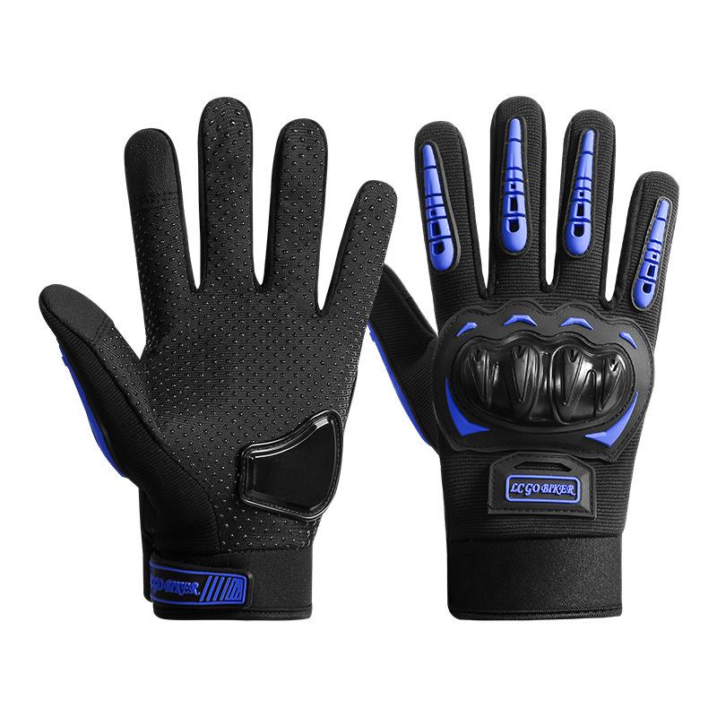 Men's Tactical Full Finger Motorcycle Gloves - Anti-slip, Wear-resistant, Touchscreen, Hard Shell Protection for Outdoor Riding
