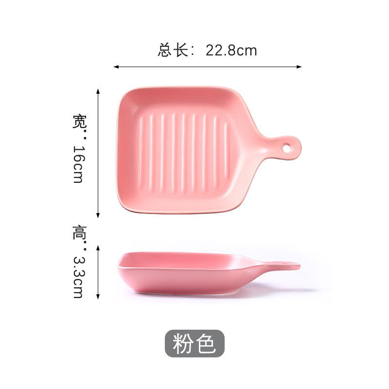 Ins Nordic Tableware Household Plates Creative Plates Baking Trays Ceramic Dishes Irregular Breakfast Dessert Trays Oven