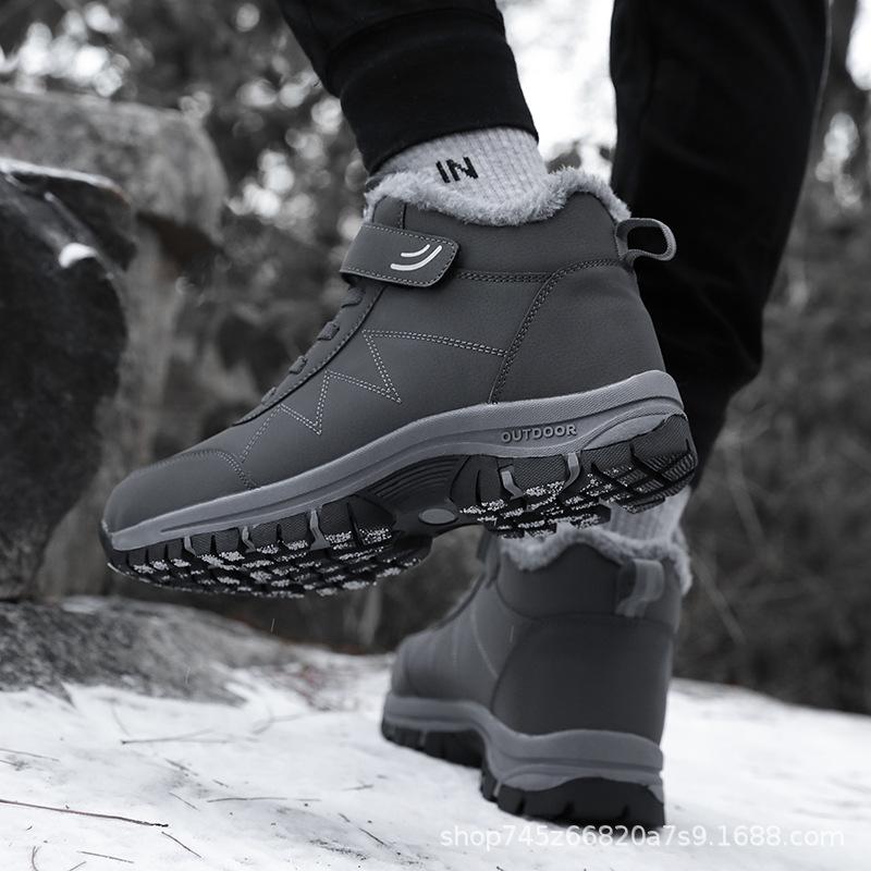 2025 middle-aged and elderly winter warm velvet men and women wear sports snow boots non-slip and wear-resistant casual shoes cotton shoes women
